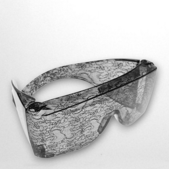 Spencer's Accessories - "Retro" Floral Intricate Oversized Fashion Lace Sunglasses